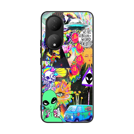 Alien Escape back phone cover | glass case for Vivo-y100