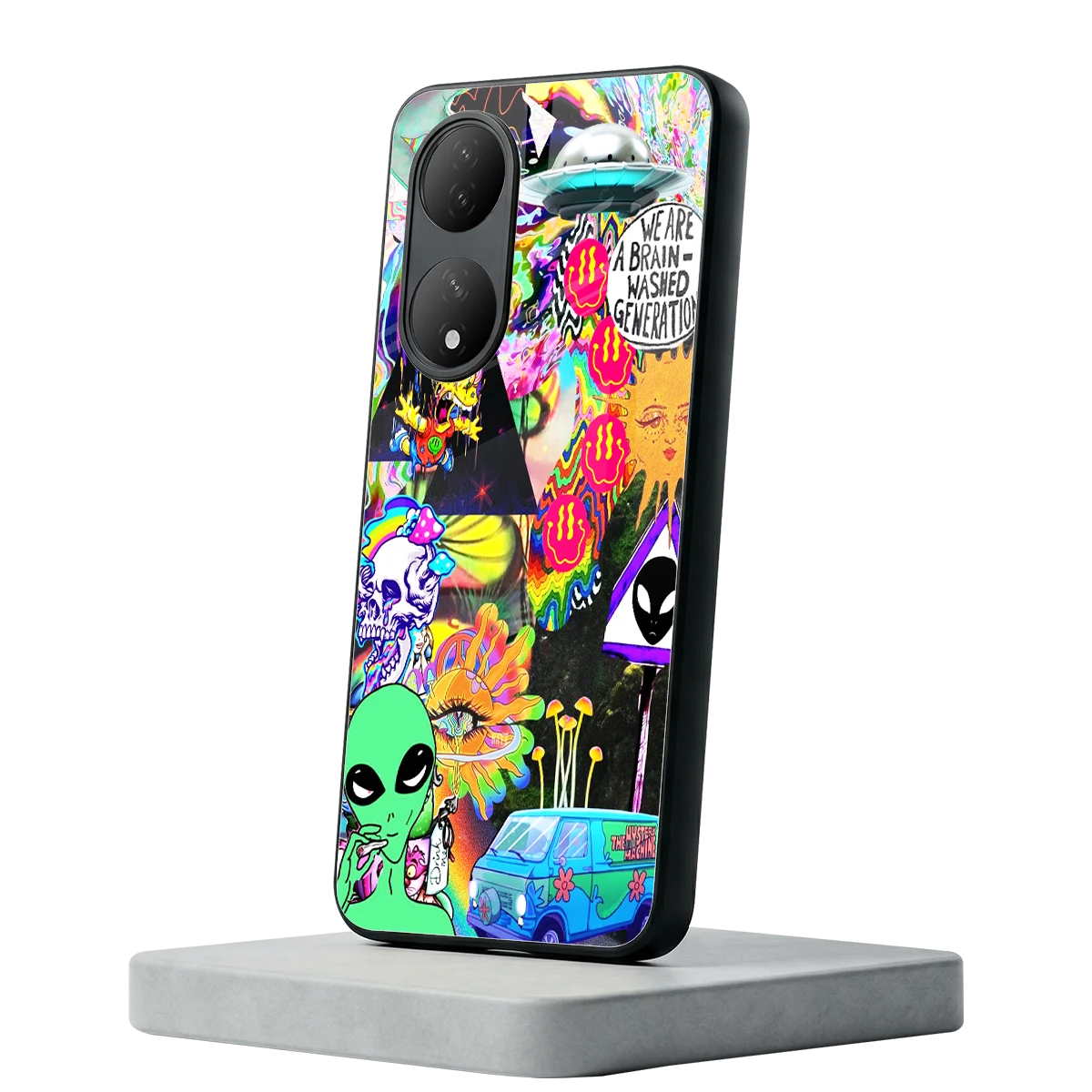 Alien Escape Vivo-y100 mobile cover | shockproof glass phone case