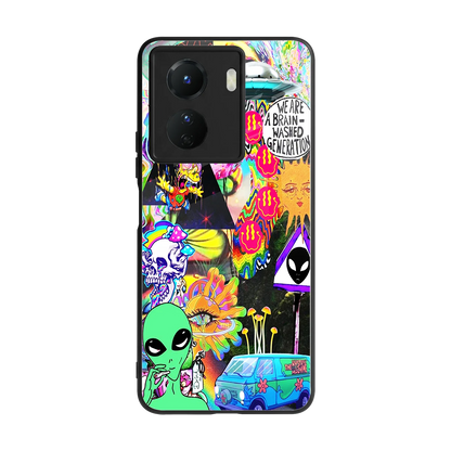Alien Escape back phone cover | glass case for vivo y16