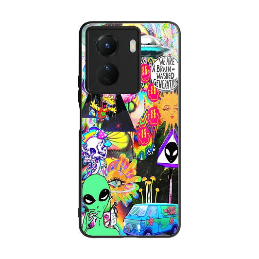 Alien Escape back phone cover | glass case for vivo y16
