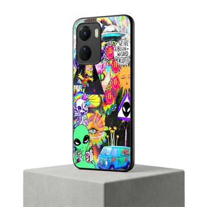 Alien Escape vivo y16 mobile cover | shockproof glass phone case