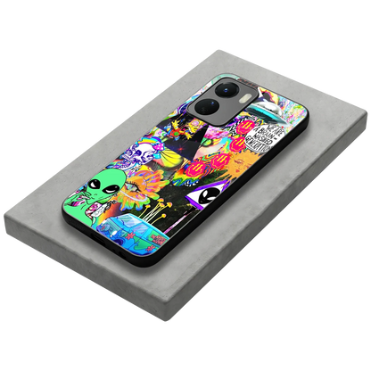 Alien Escape stylish phone case for vivo y16 | glossy glass and slim fit