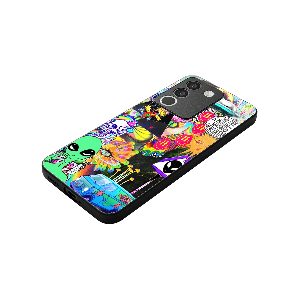 Alien Escape stylish phone case for vivo y200 5g | glossy glass and slim fit