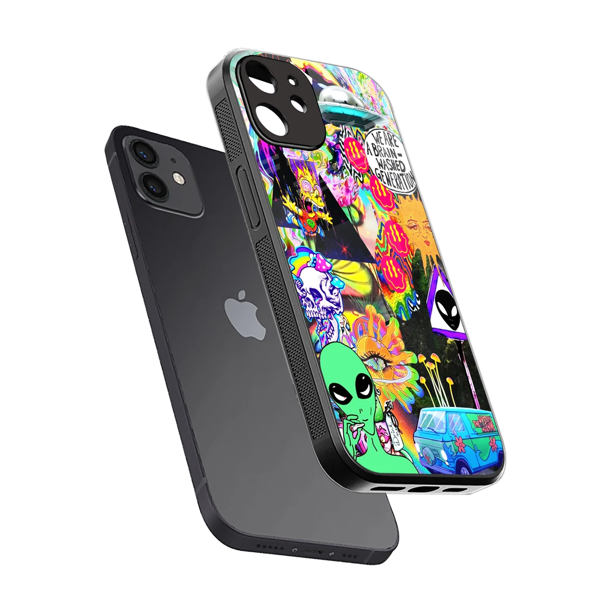 Alien Escape sleek iphone 11 cover with tempered glass back and TPU edges