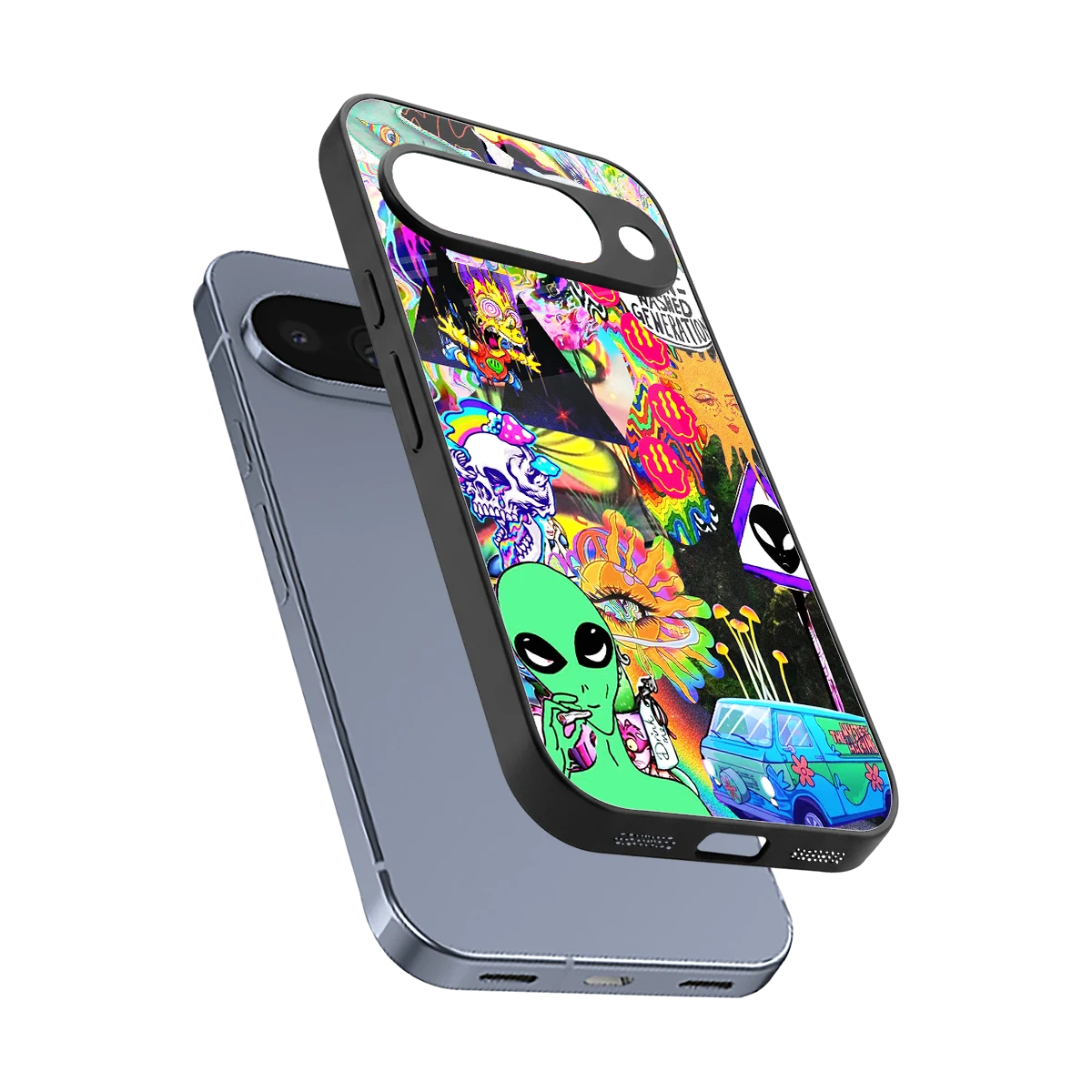 Alien Escape sleek google pixel 10 cover with tempered glass back and TPU edges