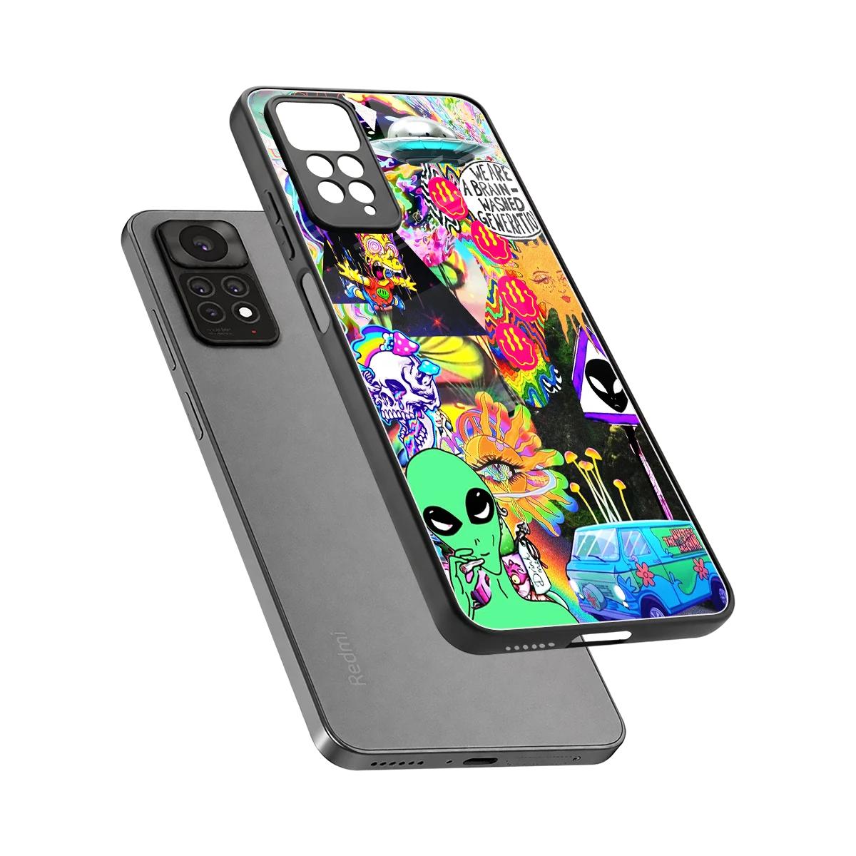 Alien Escape sleek redmi note 11 pro cover with tempered glass back and TPU edges