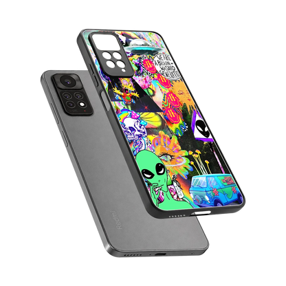 Alien Escape sleek redmi note 11 pro cover with tempered glass back and TPU edges