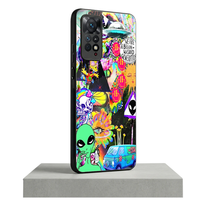 Alien Escape redmi note 11 pro mobile cover | shockproof glass phone case