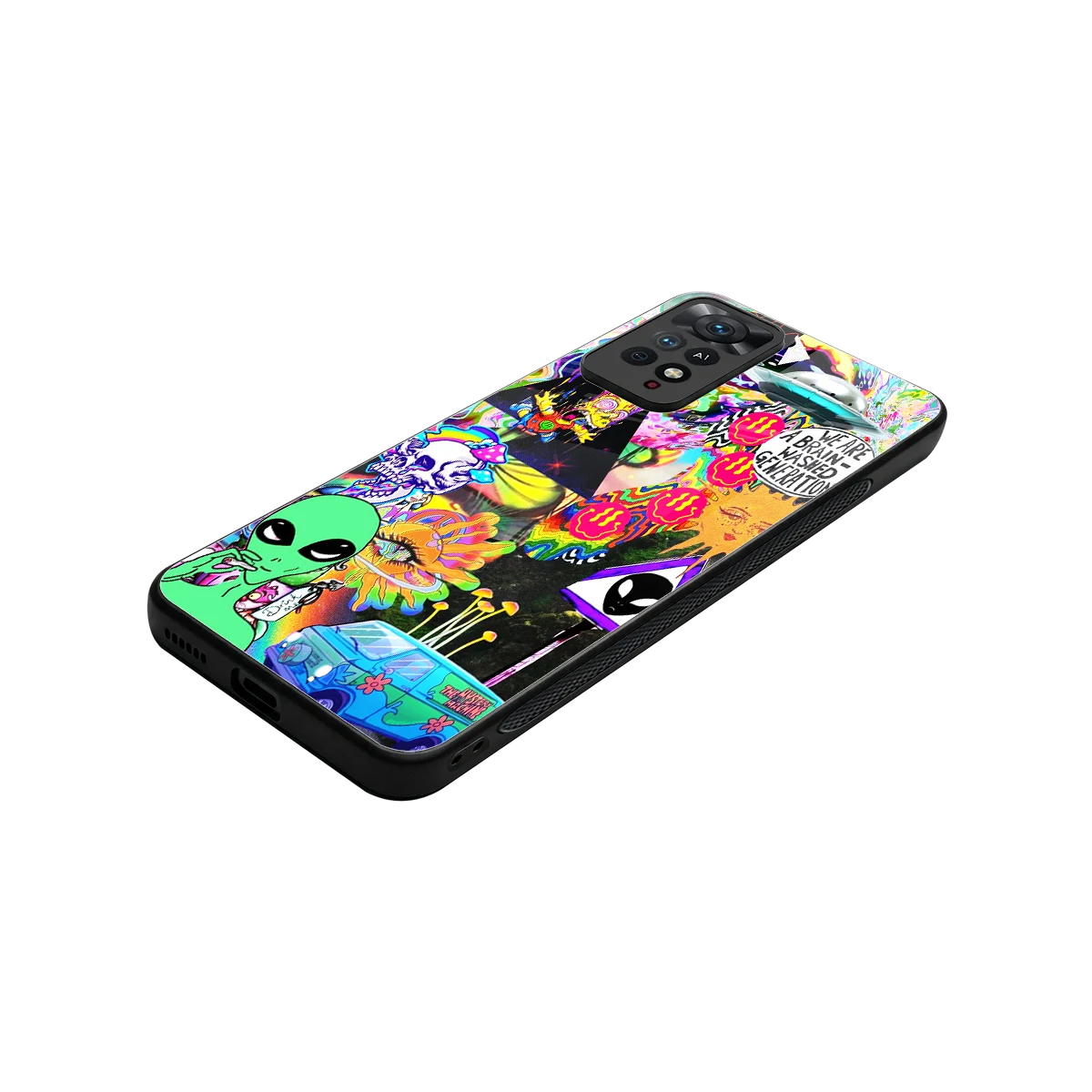 Alien Escape stylish phone case for redmi note 11 pro | glossy glass and slim fit
