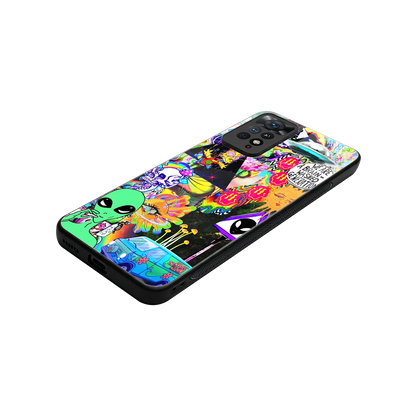 Alien Escape stylish phone case for redmi note 11 pro | glossy glass and slim fit