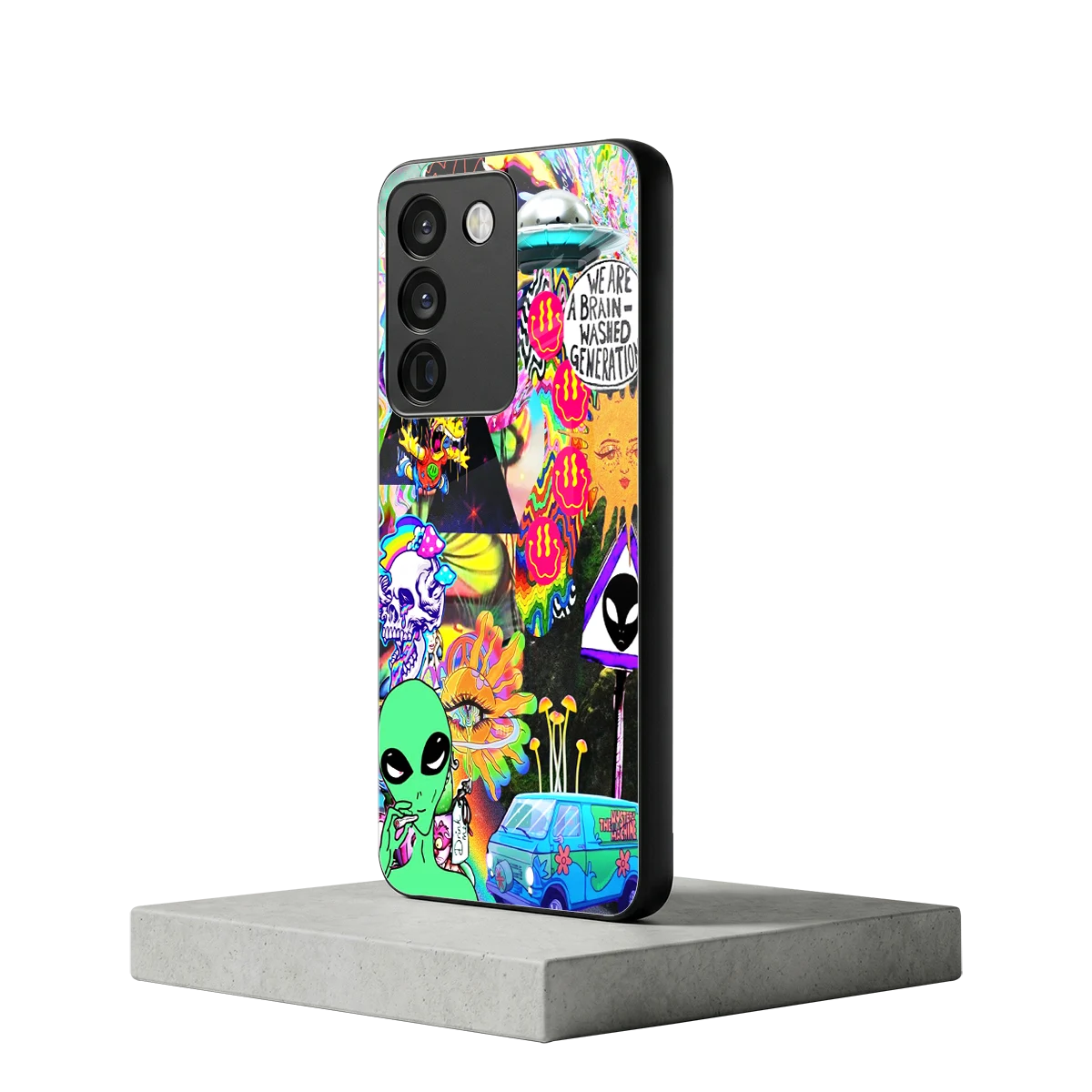 Alien Escape vivo y200 5g mobile cover | shockproof glass phone case
