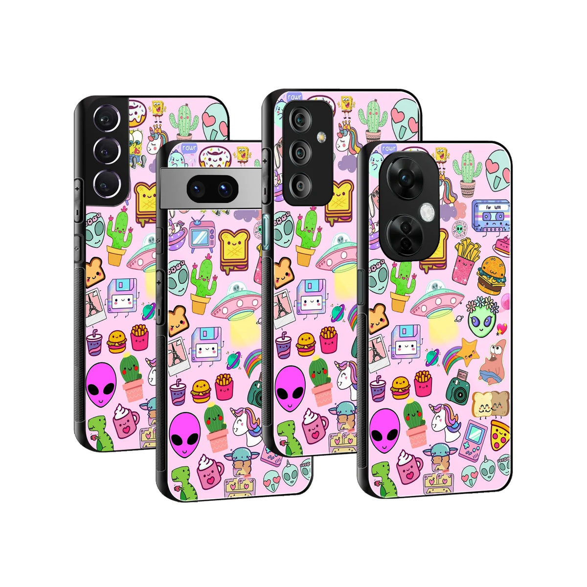 Stylish Glass Back Case for All Smartphones iPhone, Samsung, OnePlus, Pixel, Redmi, Oppo, Vivo, Motorola