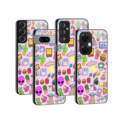Stylish Glass Back Case for All Smartphones iPhone, Samsung, OnePlus, Pixel, Redmi, Oppo, Vivo, Motorola