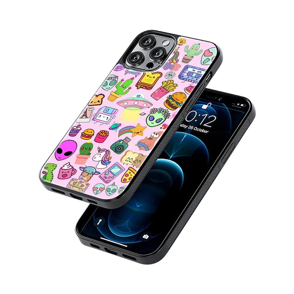 Protective Glass Back Phone Case Compatible with iPhone, Samsung, OnePlus, Pixel & More