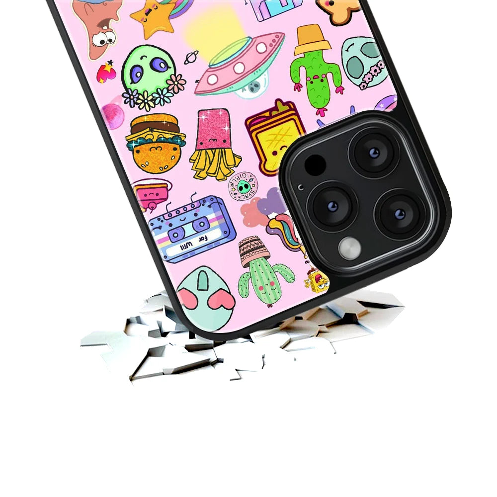 Durable Glass Back Mobile Case for iPhone, Samsung, OnePlus, Google Pixel, Redmi, Vivo, Oppo