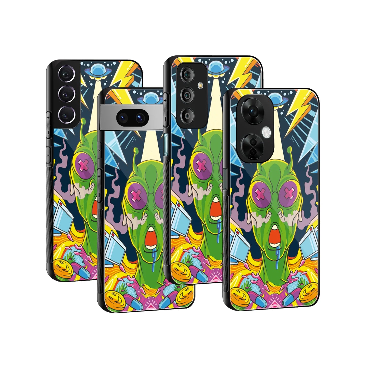 Stylish Glass Back Case for All Smartphones iPhone, Samsung, OnePlus, Pixel, Redmi, Oppo, Vivo, Motorola