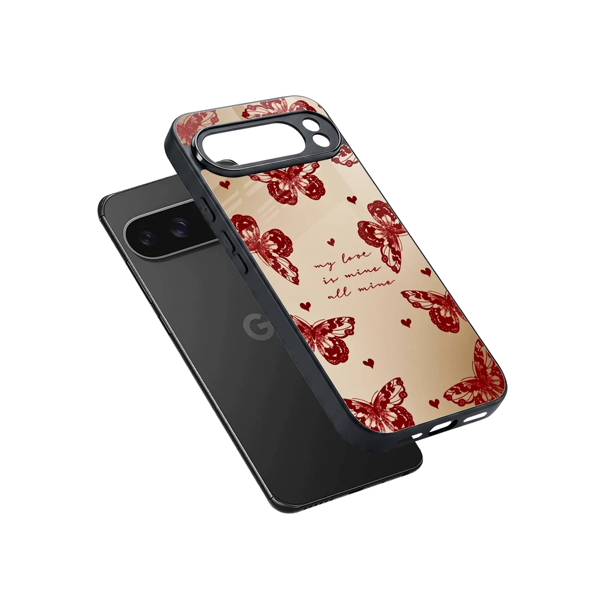 All Mine sleek google pixel 10 pro xl cover with tempered glass back and TPU edges
