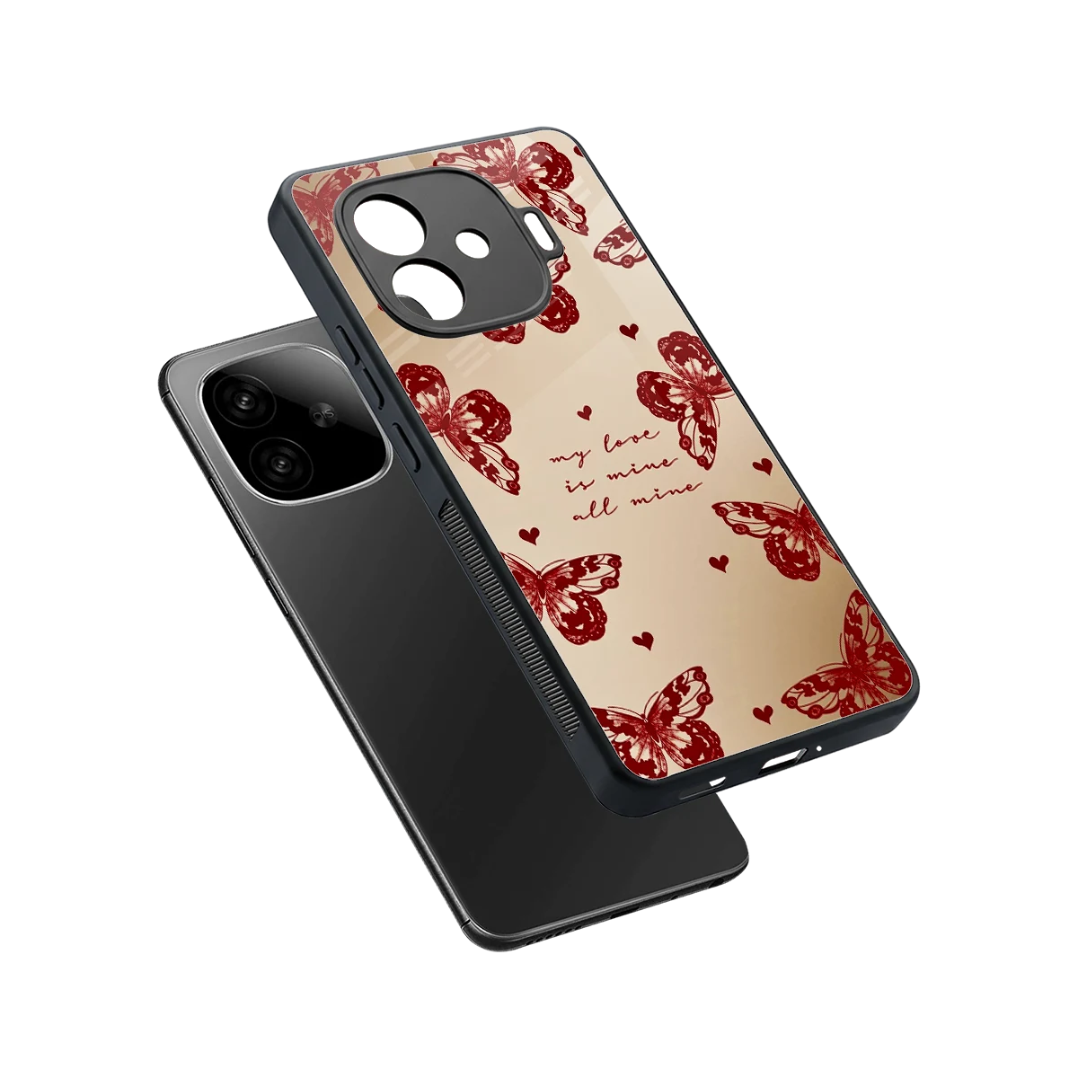 All Mine sleek iqoo neo 10r 5g cover with tempered glass back and TPU edges