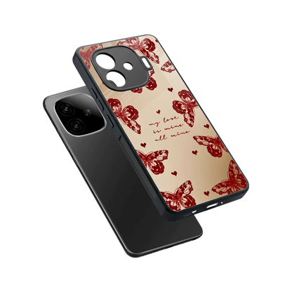 All Mine sleek iqoo neo 10r 5g cover with tempered glass back and TPU edges