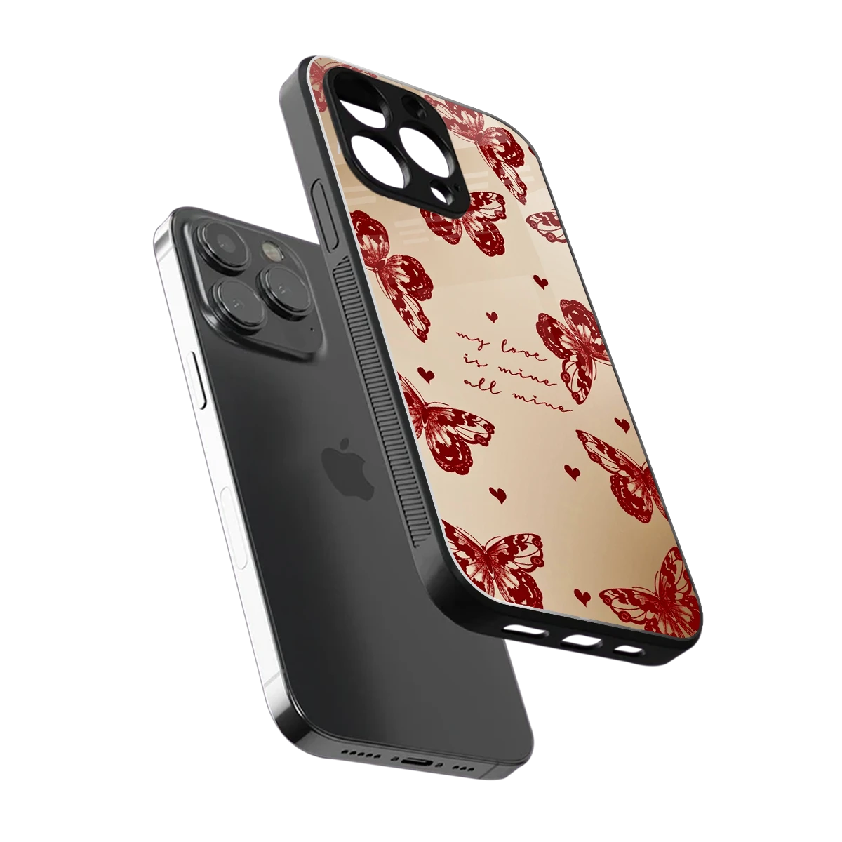 All Mine sleek iphone 13 pro cover with tempered glass back and TPU edges