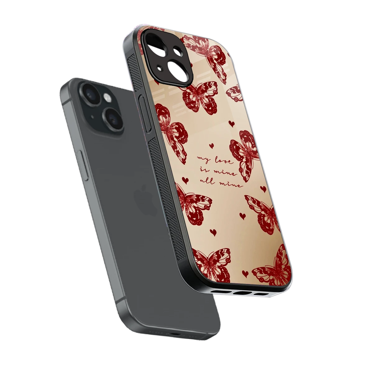 All Mine sleek iphone 13 cover with tempered glass back and TPU edges
