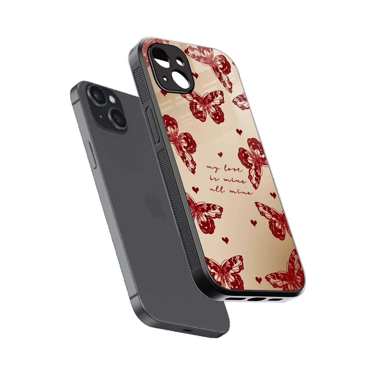 All Mine sleek iphone 14 plus cover with tempered glass back and TPU edges