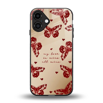 All Mine back phone cover | glass case for iphone 16 plus