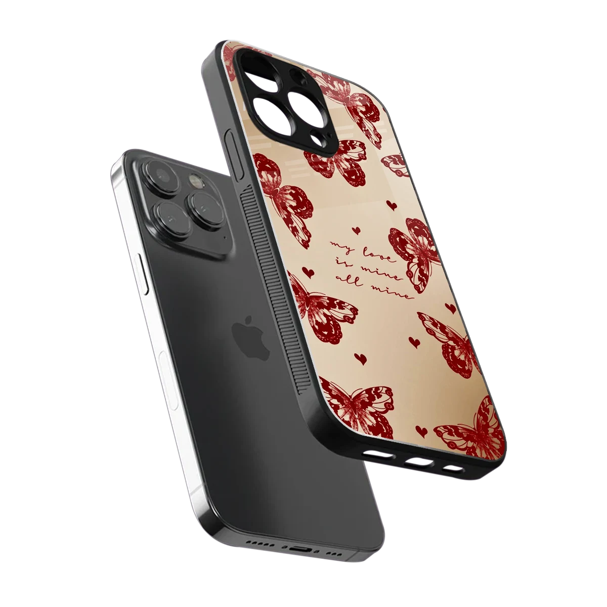 All Mine sleek iphone 16 pro max cover with tempered glass back and TPU edges