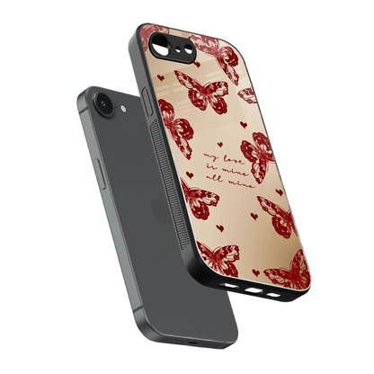 All Mine sleek iphone 16e cover with tempered glass back and TPU edges