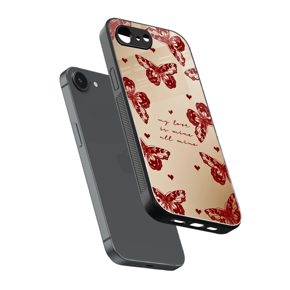 All Mine sleek iphone 17e cover with tempered glass back and TPU edges