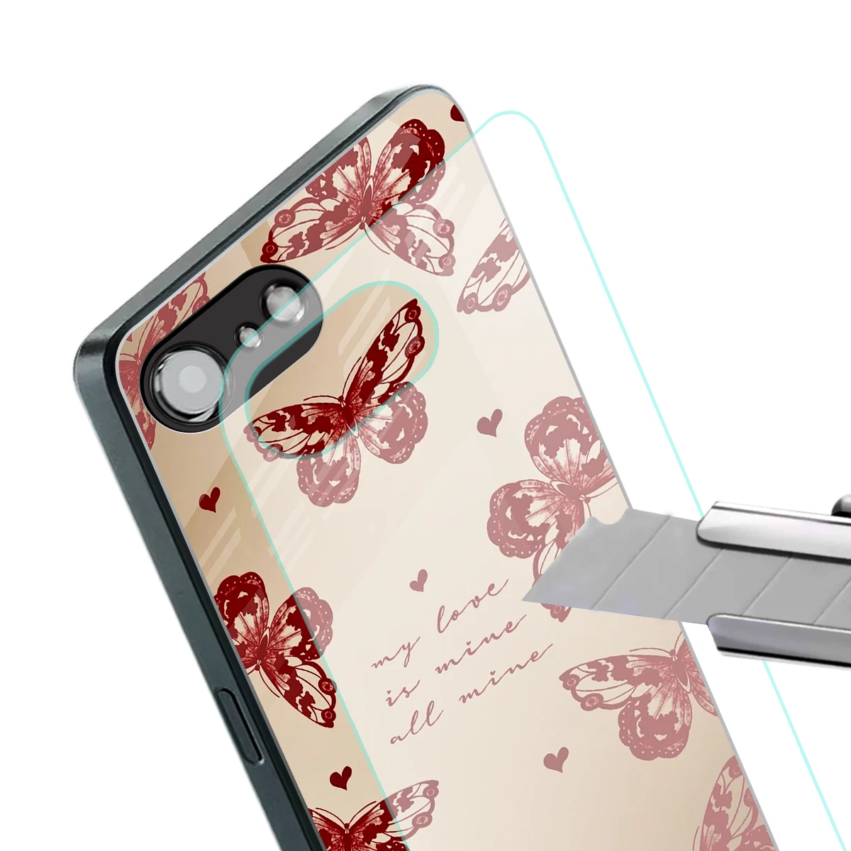 All Mine stylish phone case for iphone 16e | glossy glass and slim fit