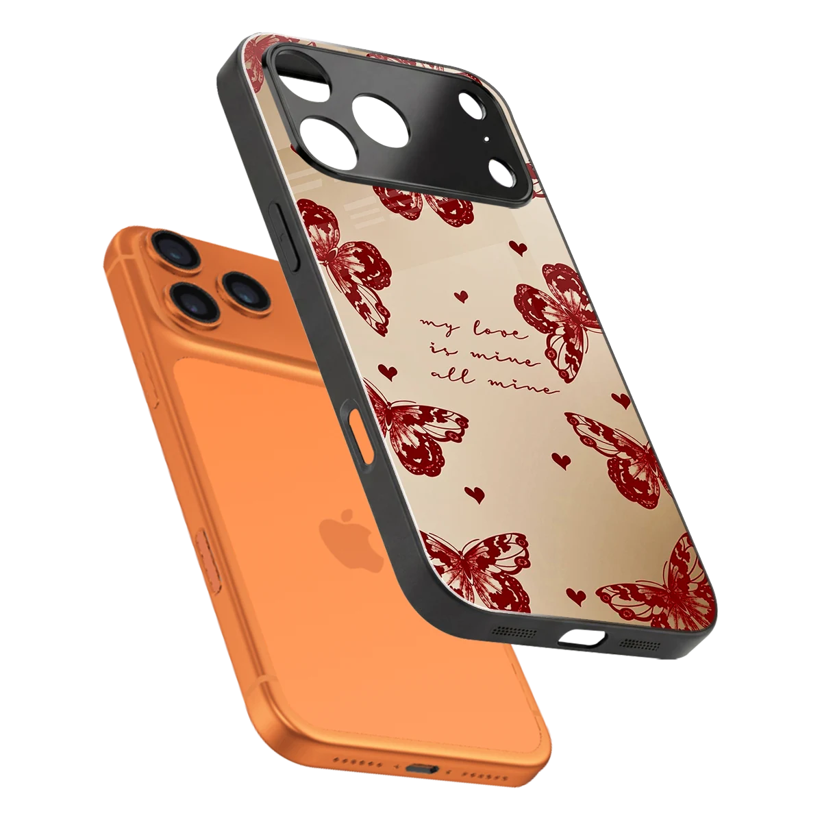 All Mine sleek iphone 17 pro cover with tempered glass back and TPU edges