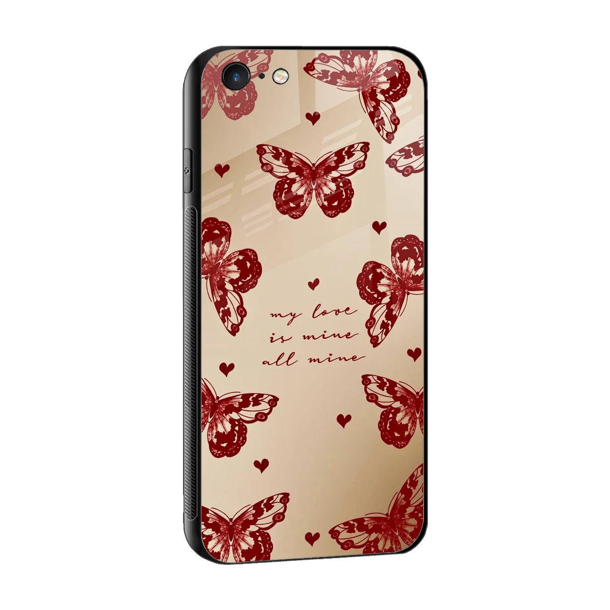 All Mine sleek iphone 6s plus cover with tempered glass back and TPU edges