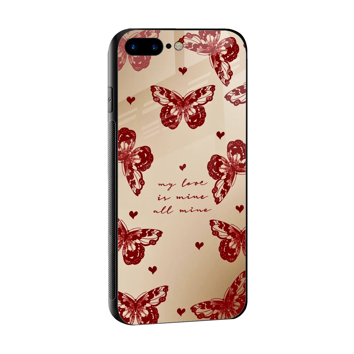 All Mine sleek iphone 7 plus cover with tempered glass back and TPU edges
