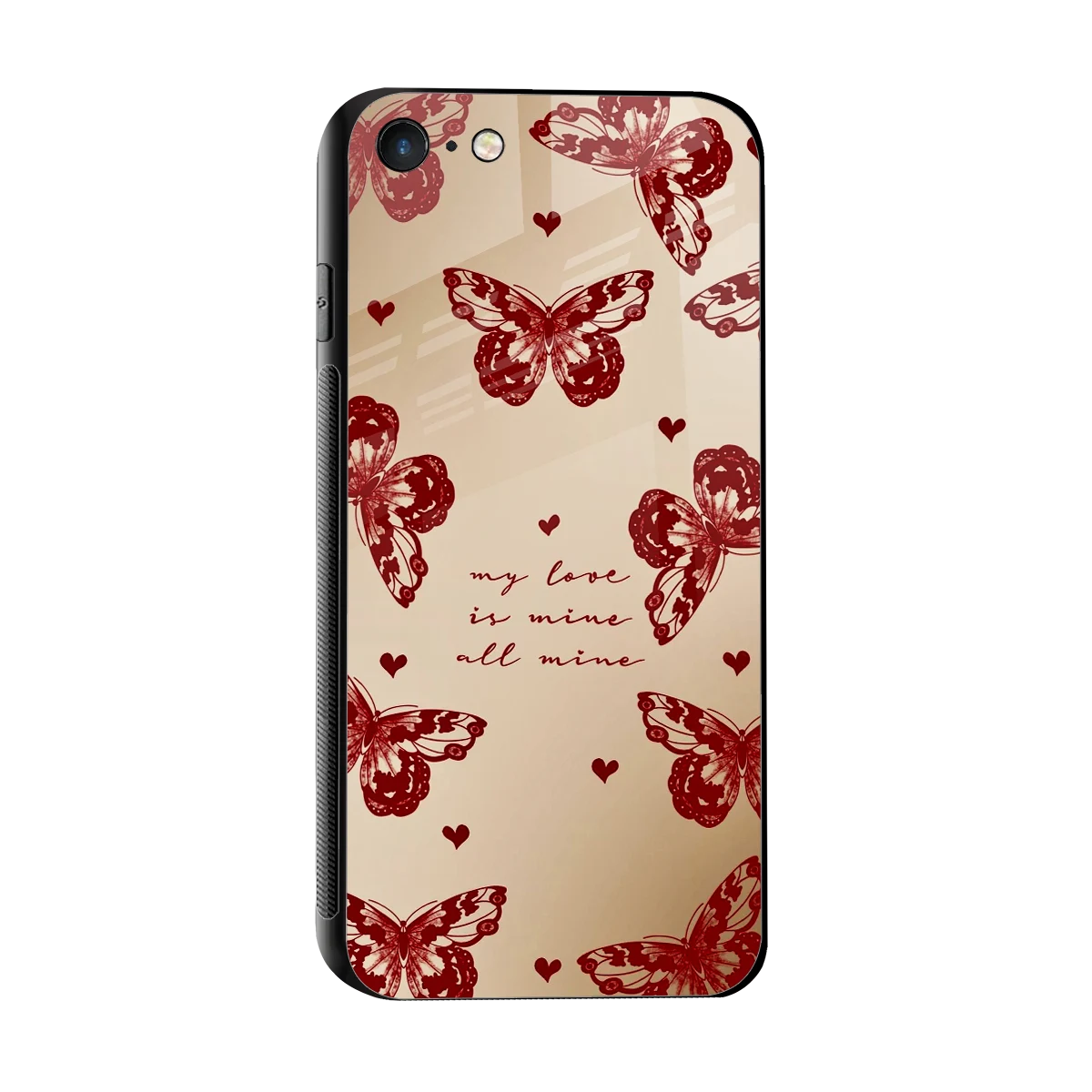All Mine sleek iphone 8 cover with tempered glass back and TPU edges