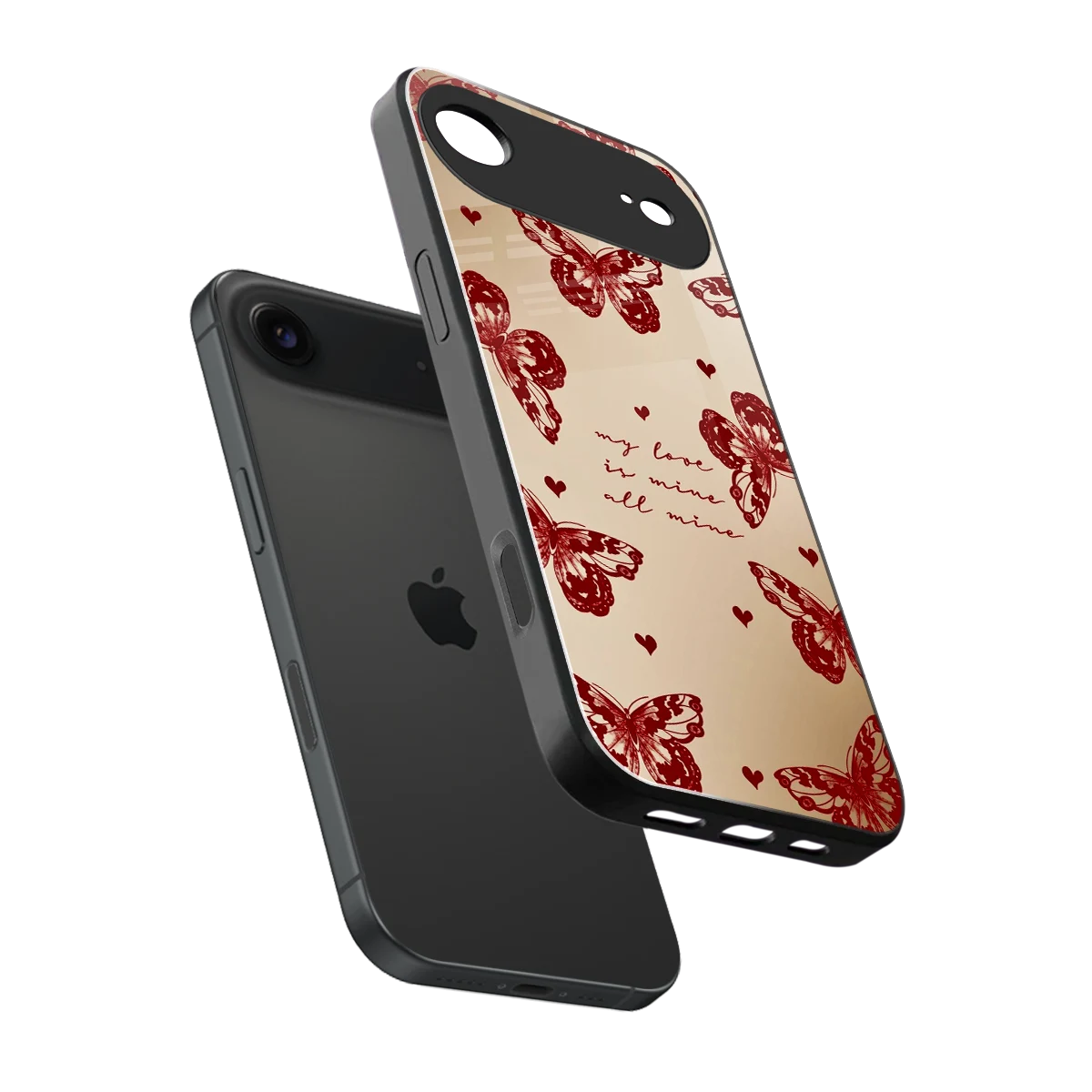 All Mine sleek iphone air cover with tempered glass back and TPU edges