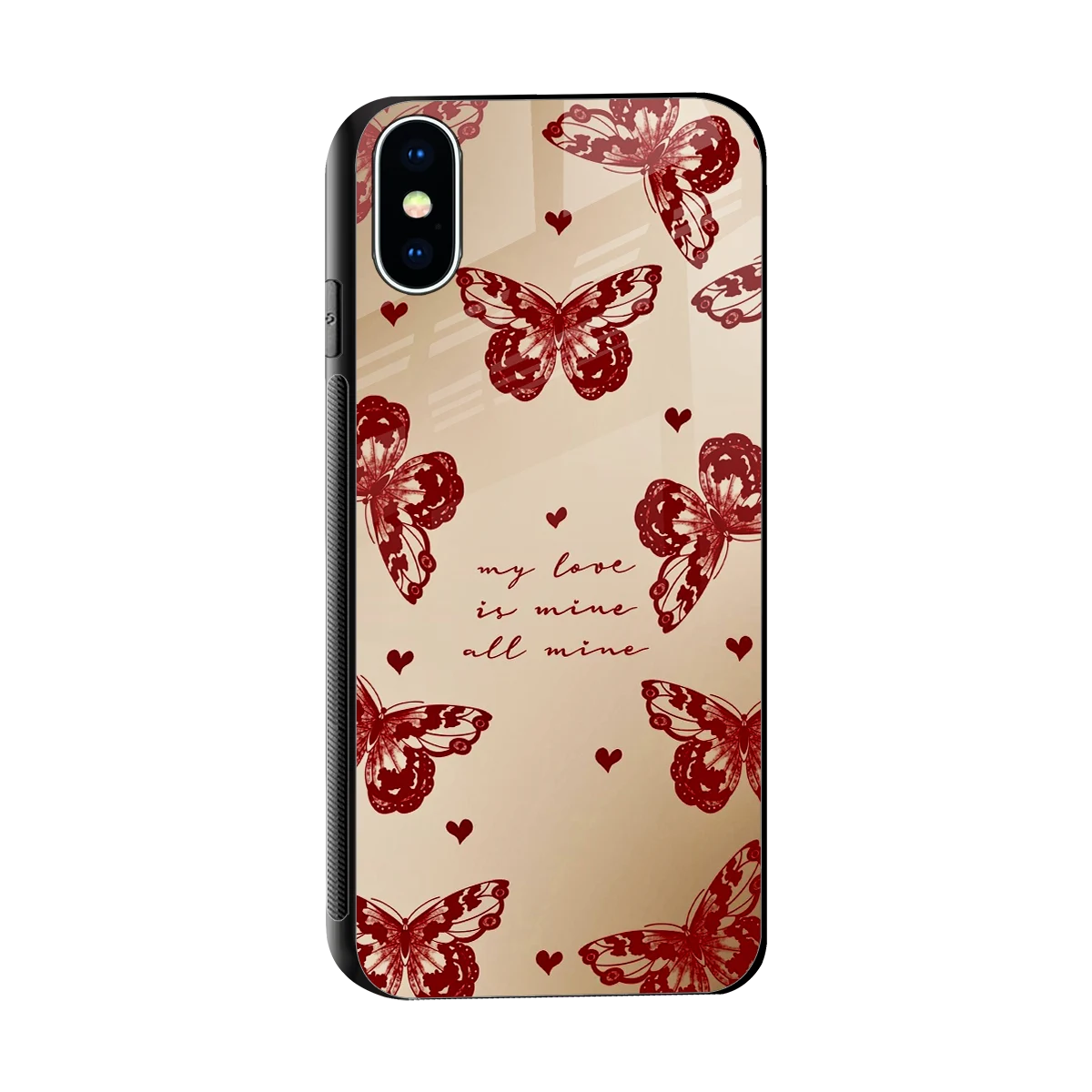 All Mine sleek iphone x cover with tempered glass back and TPU edges