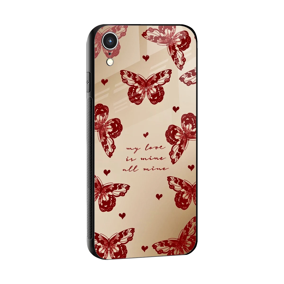 All Mine sleek iphone xr cover with tempered glass back and TPU edges