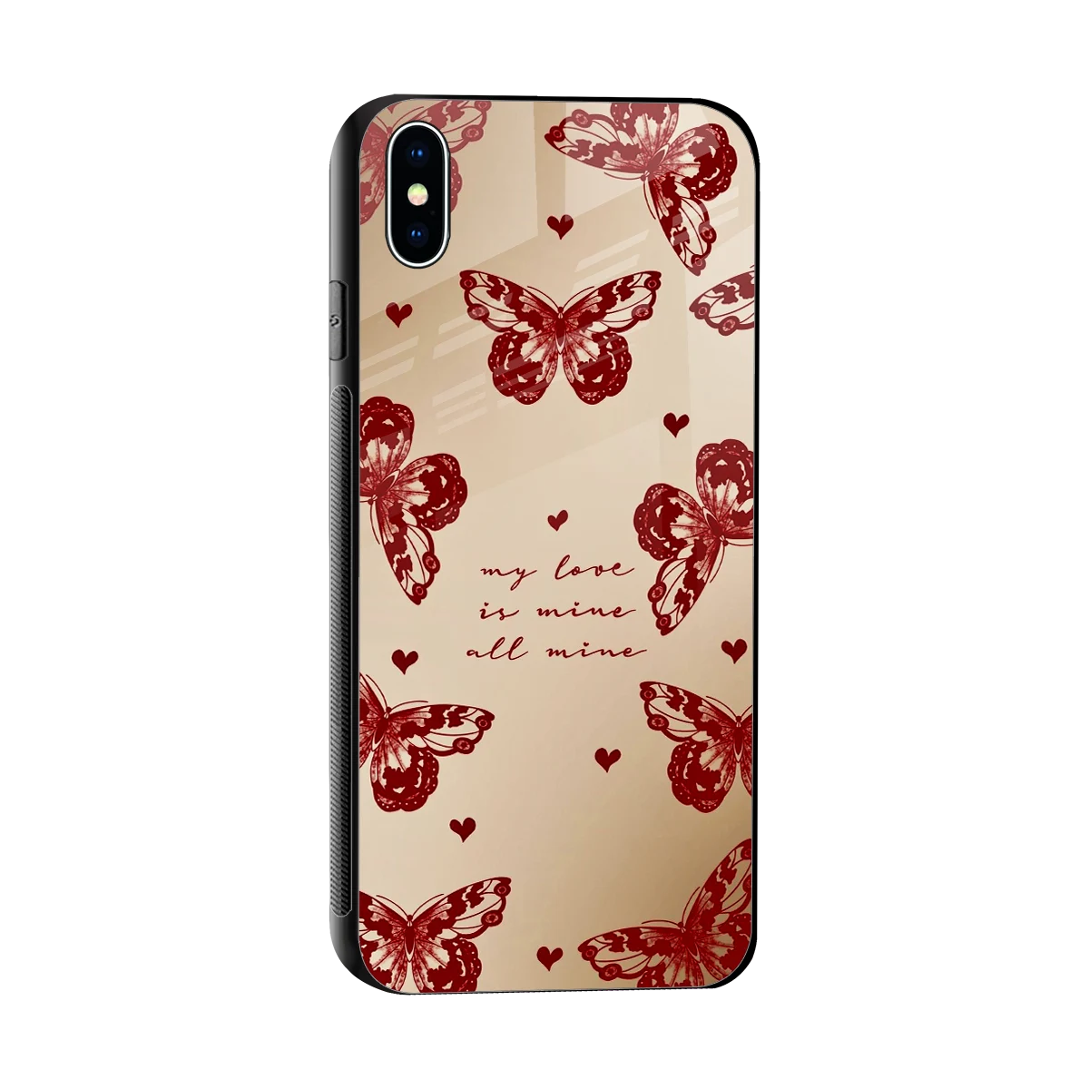 All Mine sleek iphone xs max cover with tempered glass back and TPU edges
