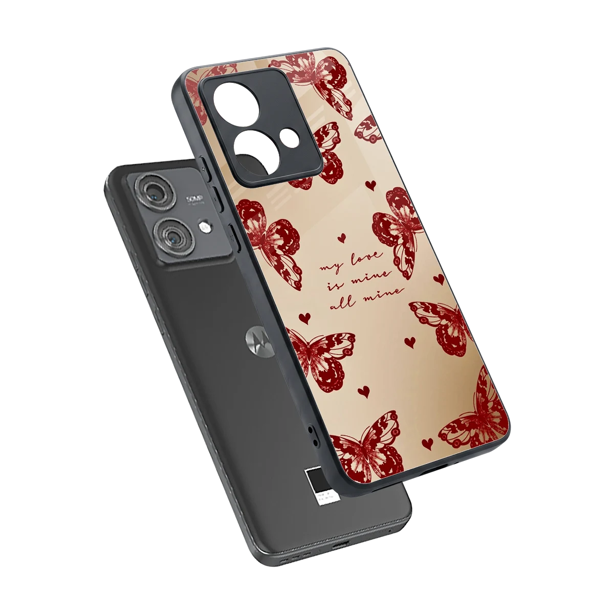 All Mine sleek motorola edge 40 neo 5g cover with tempered glass back and TPU edges