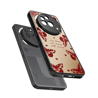 All Mine sleek nothing phone 3a pro cover with tempered glass back and TPU edges
