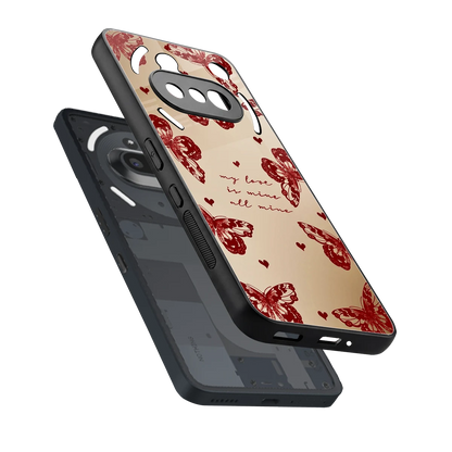 All Mine sleek nothing phone 3a cover with tempered glass back and TPU edges