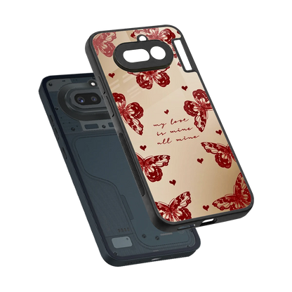 All Mine sleek nothing phone 4a cover with tempered glass back and TPU edges