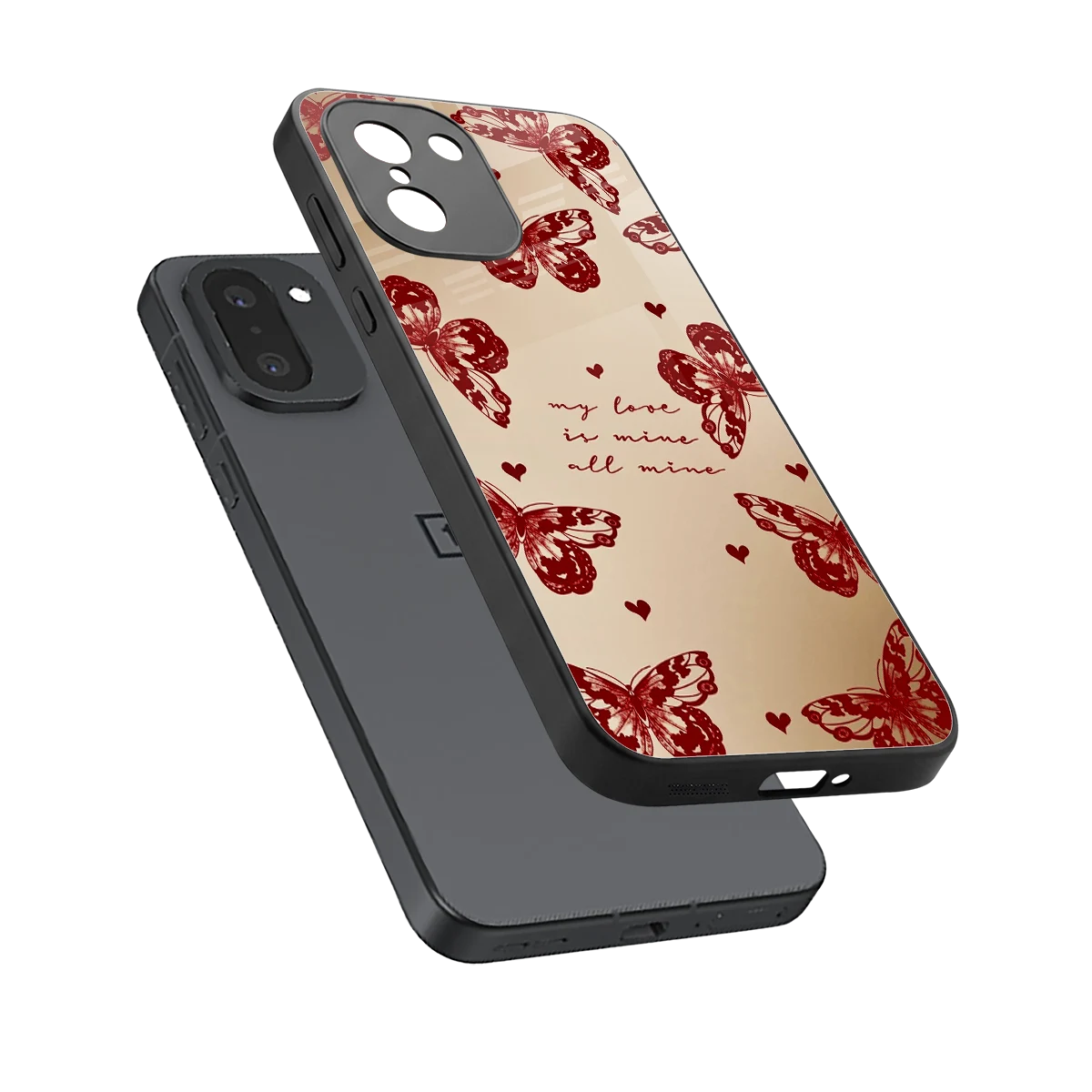 All Mine sleek oneplus 15r cover with tempered glass back and TPU edges