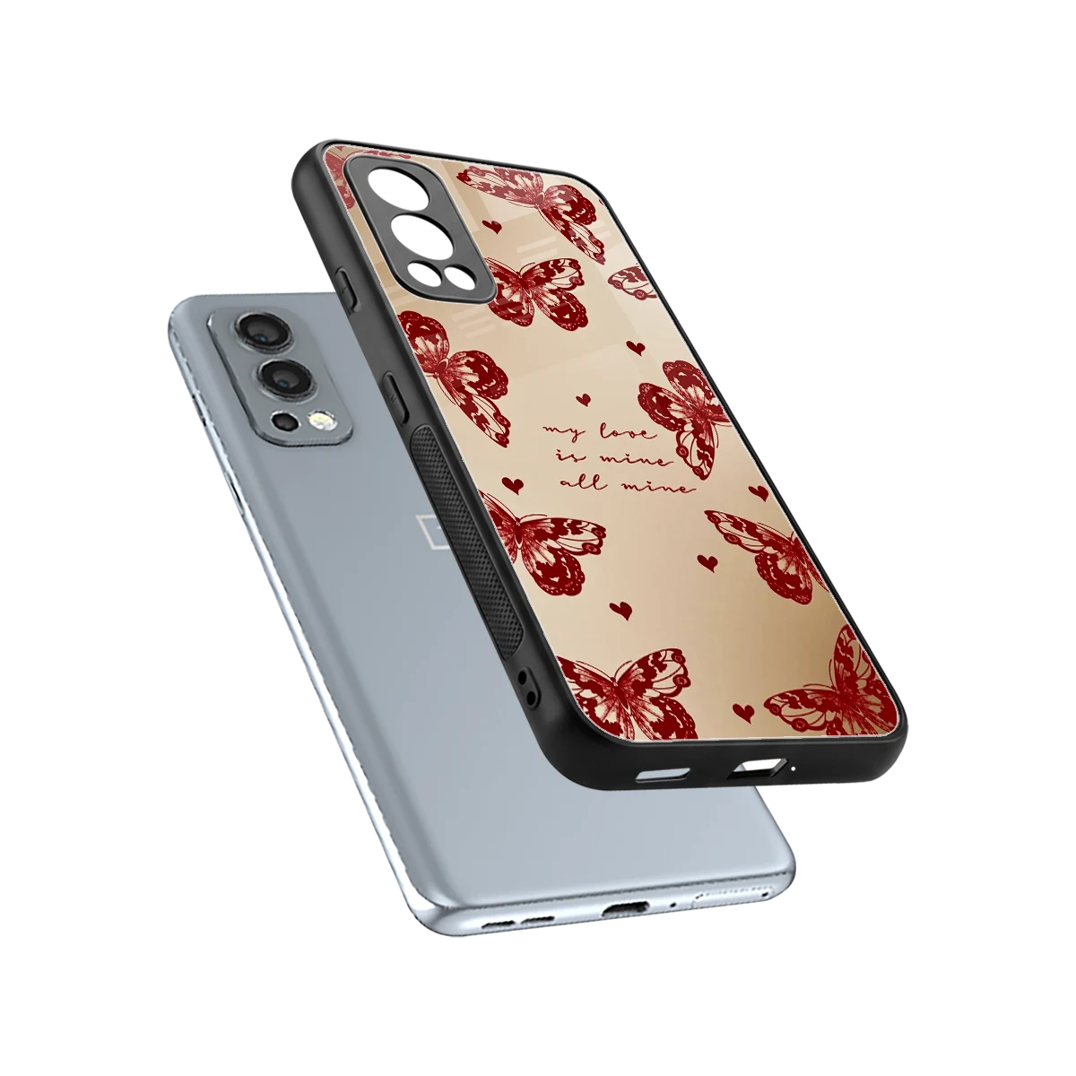 All Mine sleek oneplus nord 2 cover with tempered glass back and TPU edges