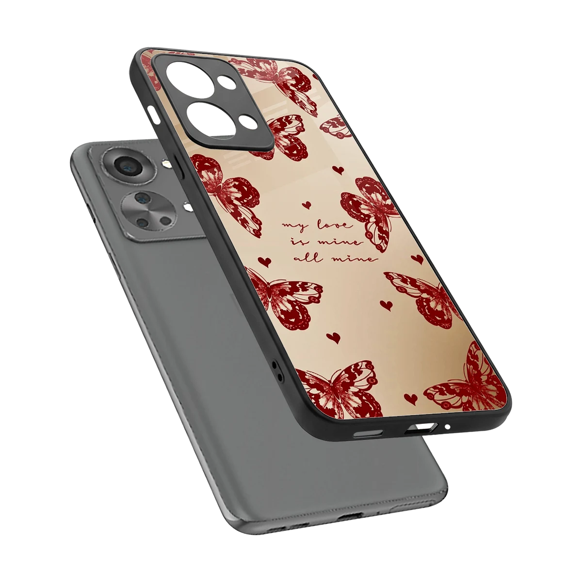 All Mine sleek oneplus nord 2t cover with tempered glass back and TPU edges