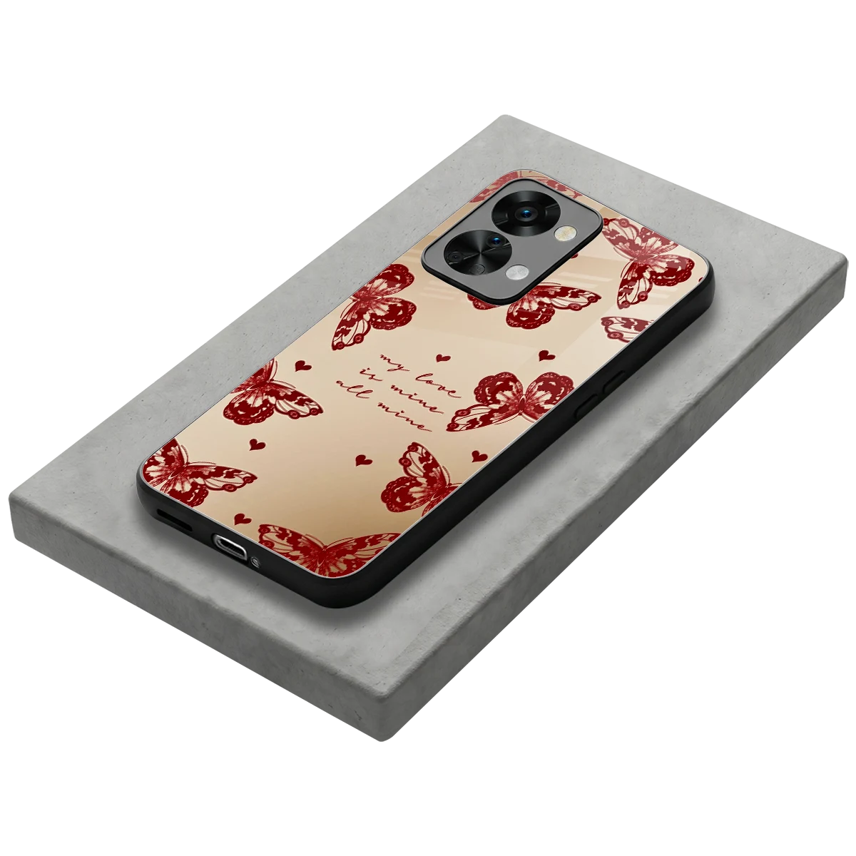 All Mine stylish phone case for oneplus nord 2t | glossy glass and slim fit