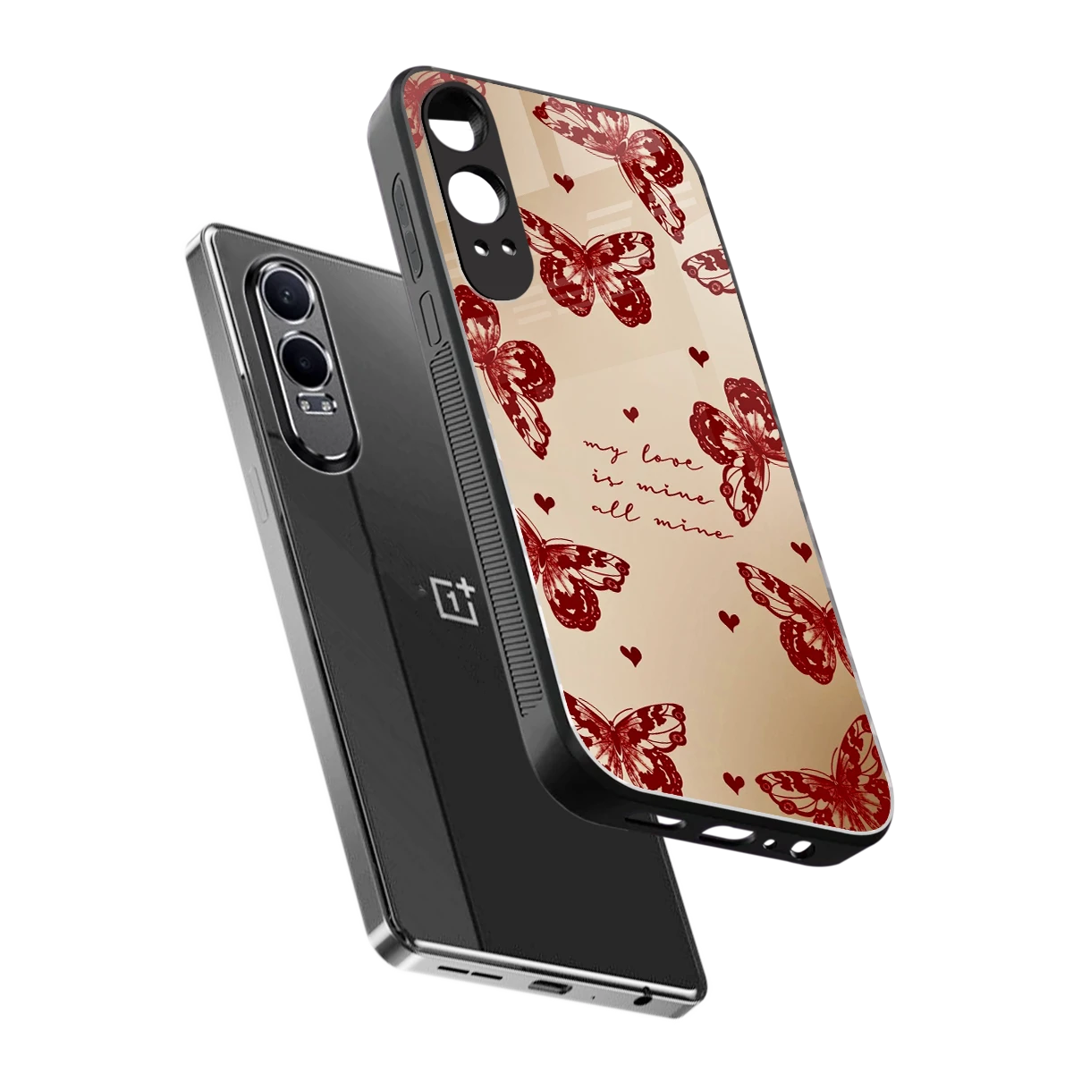All Mine sleek oneplus nord ce 4 lite cover with tempered glass back and TPU edges