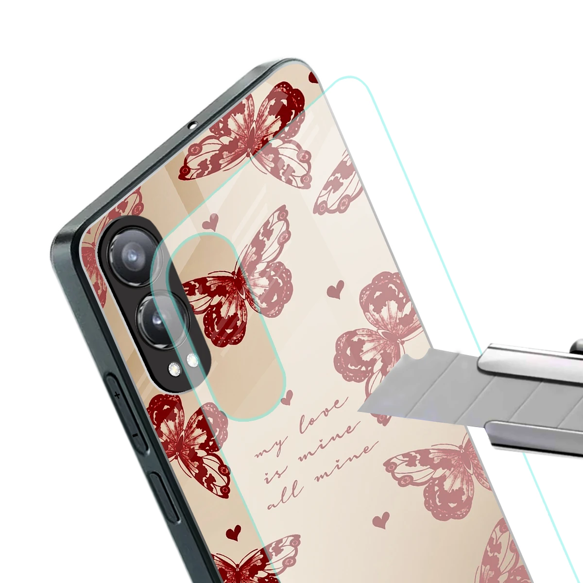 All Mine stylish phone case for oneplus nord ce 4 lite | glossy glass and slim fit