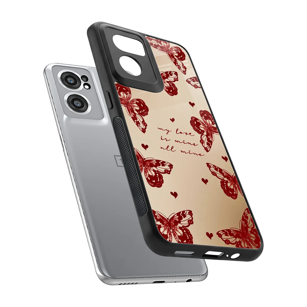 All Mine sleek oneplus nord ce 2 cover with tempered glass back and TPU edges